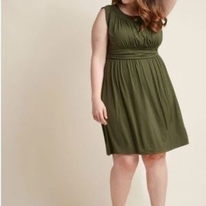 Olive Jersey Dress
